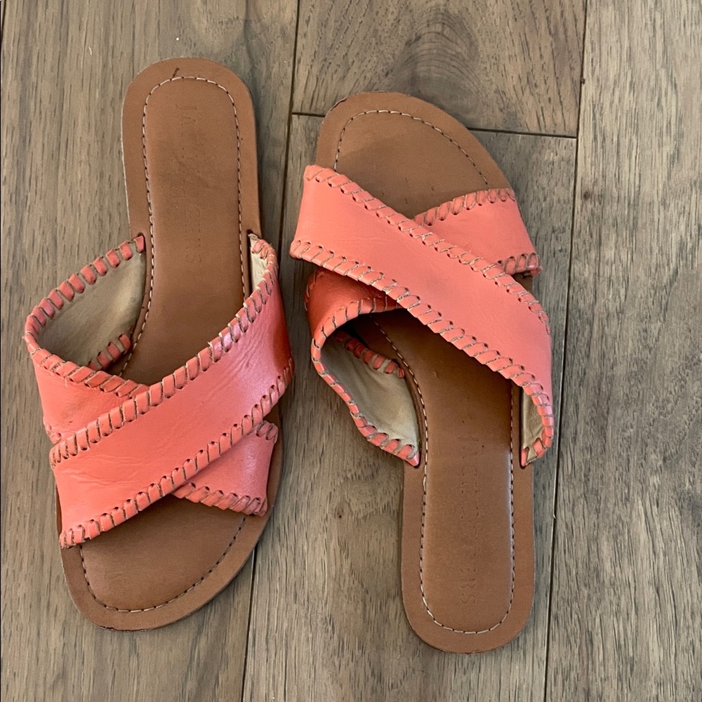 Jack Rogers Coral Leather Sandals